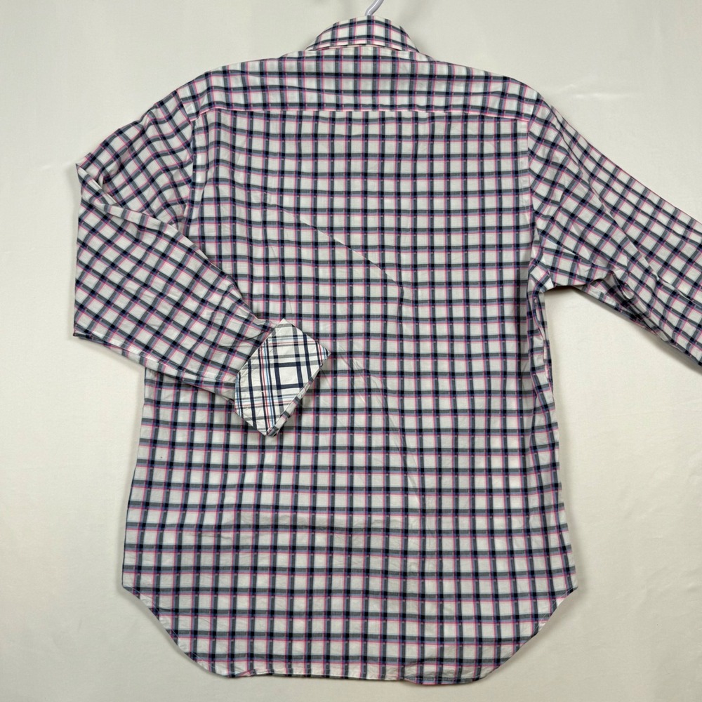 Tailorbyrd Men's Plaid Button Down Shirt Size Small Long Sleeve Casual Red Blue - Picture 4 of 9